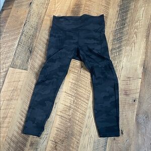 Lululemon Athletica Black Camouflage Leggings